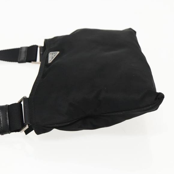 PRADA Shoulder Bag Nylon Black Silver Auth 95371 - Picture 4 of 16